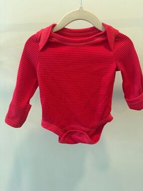 Patagonia pink/red Ribbed Long-Sleeve Baby Girl One-Piece